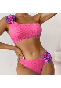 Intica - Kostium kąpielowy bikini z kwiatowym wzorem na lato Inna. Kolor: zielony. Materiał: materiał. Wzór: kwiaty #8