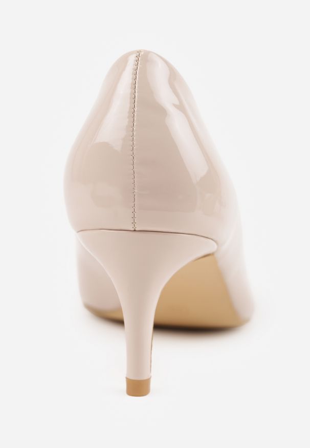 Renee - Beżowe Czółenka na Szpilce ze Skórzaną Wkładką Caronella. Okazja: na co dzień. Nosek buta: szpiczasty. Kolor: beżowy. Materiał: skóra. Obcas: na szpilce. Styl: casual, elegancki