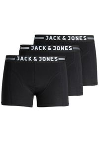Jack & Jones - Jack&Jones Komplet 3 par bokserek Sense 12081832 Czarny. Kolor: czarny. Materiał: bawełna #1