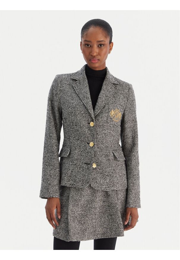 TOMMY HILFIGER - Tommy Hilfiger Marynarka WW0WW48786 Szary Slim Fit. Kolor: szary. Materiał: wełna