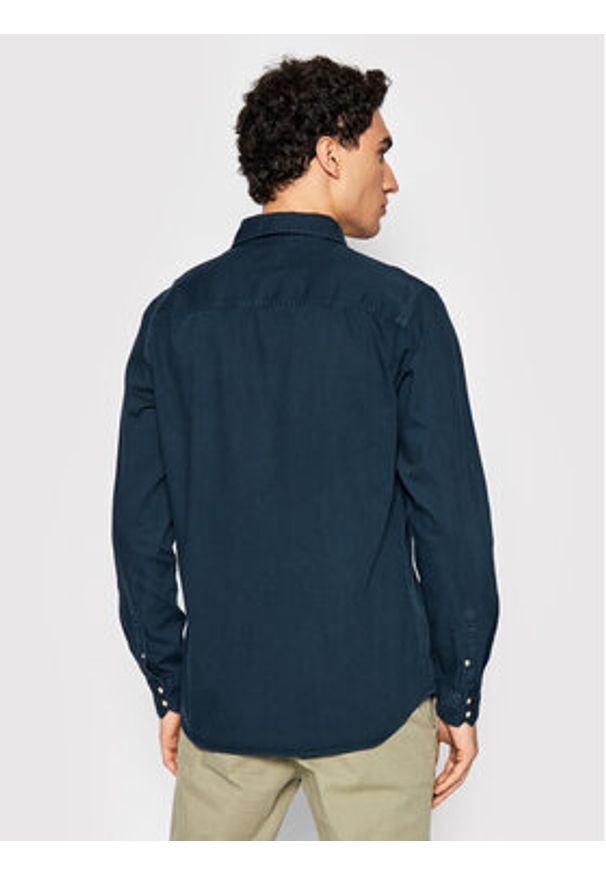 Jack & Jones - Jack&Jones Koszula Sheridan 12138115 Granatowy Slim Fit. Kolor: niebieski. Materiał: bawełna