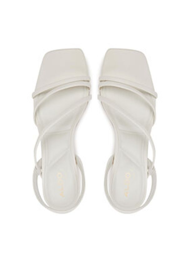 Aldo Sandały Atlanticus 13706601 Biały. Kolor: biały. Materiał: skóra