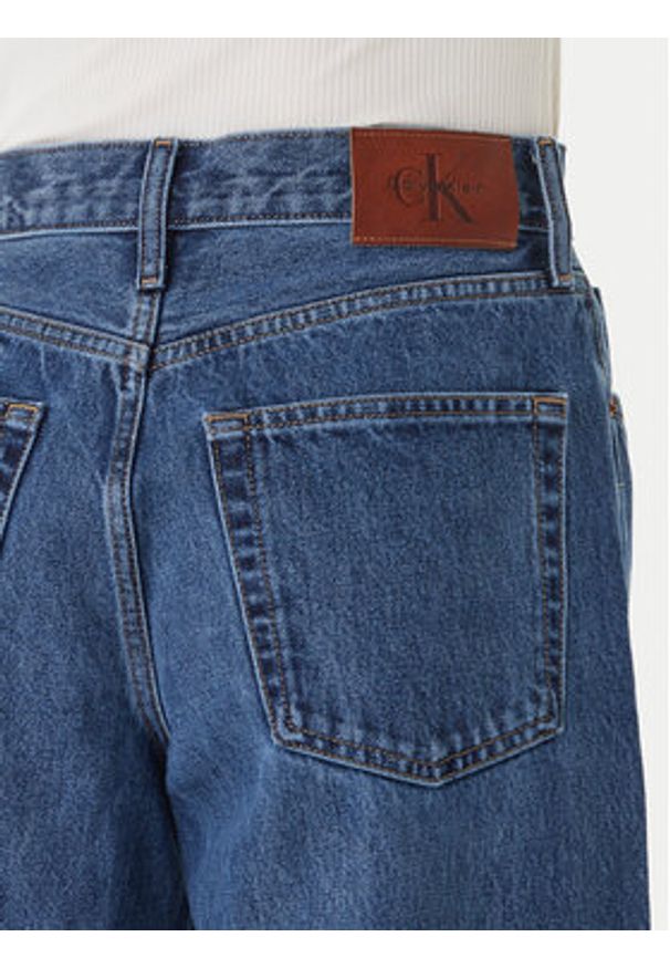Calvin Klein Jeans Jeansy LV047F727G Granatowy Wide Leg. Kolor: niebieski