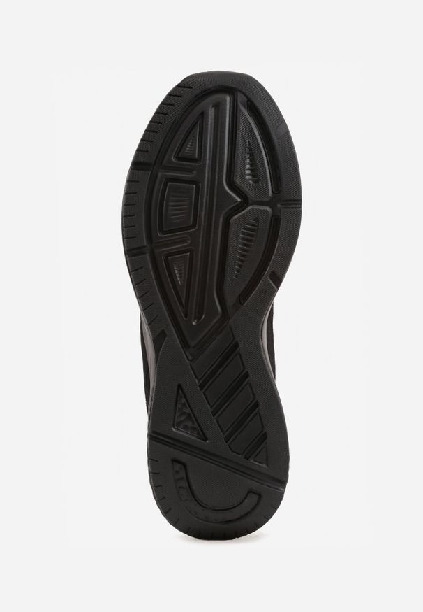 Born2be - Czarno-Czerwone Buty Sportowe Sneakersy na Tłoczonej Podeszwie z Napisem Hesehe. Okazja: na co dzień. Kolor: czarny. Materiał: jeans. Wzór: napisy