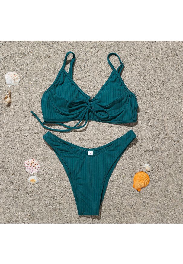Intica - bikini push-up plażowe z regulowanymi ramiączkami Arub. Kolor: zielony. Materiał: tkanina