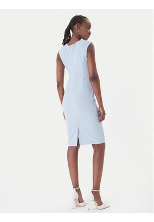 Rinascimento Sukienka koktajlowa CFC0127683003 Błękitny Slim Fit. Kolor: niebieski. Materiał: syntetyk. Styl: wizytowy