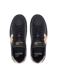 Love Moschino - LOVE MOSCHINO Sneakersy JA15235G1PIAR00A Czarny. Kolor: czarny. Materiał: skóra #4