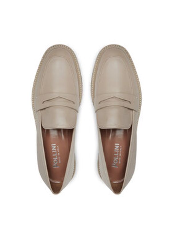 Pollini Lordsy SA10093G1LTDG105 Beżowy. Kolor: beżowy. Materiał: skóra