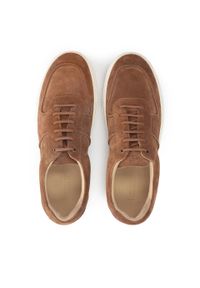 Kazar - Zamszowe sneakersy męskie na grubej podeszwie ze żłobieniem. Kolor: brązowy. Materiał: zamsz. Szerokość cholewki: normalna #2