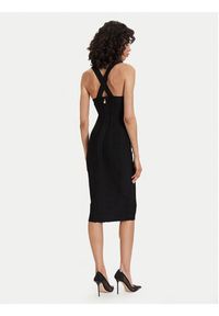 Elisabetta Franchi Sukienka koktajlowa AM-24D-62E2-V790 Czarny Slim Fit. Kolor: czarny. Materiał: wiskoza. Styl: wizytowy #5