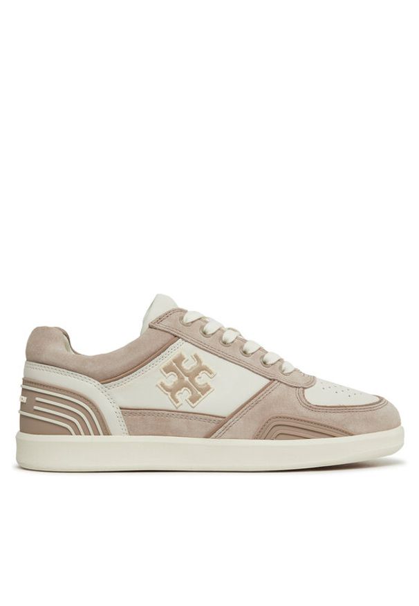 Tory Burch Sneakersy Clover Court 155626 Brązowy. Kolor: brązowy. Materiał: skóra