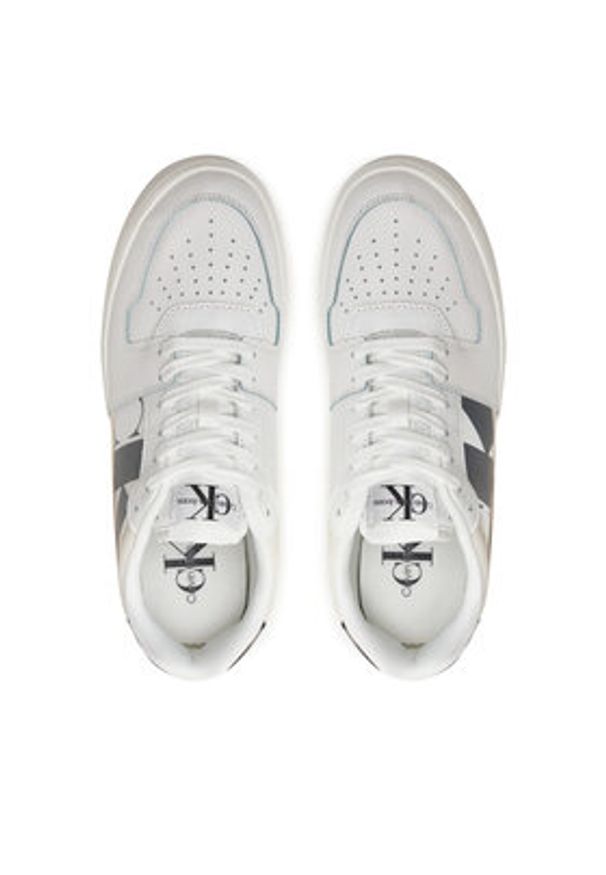 Calvin Klein Jeans Sneakersy Classic Cupsole Low Nbs YW0YW01520 Biały. Kolor: biały. Materiał: zamsz, skóra