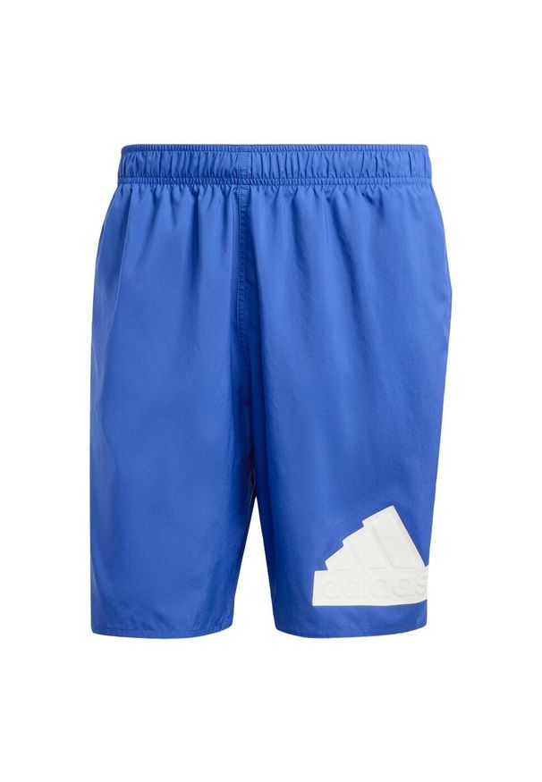 Adidas - Szorty Logo CLX Swim. Kolor: biały, niebieski, wielokolorowy. Materiał: materiał