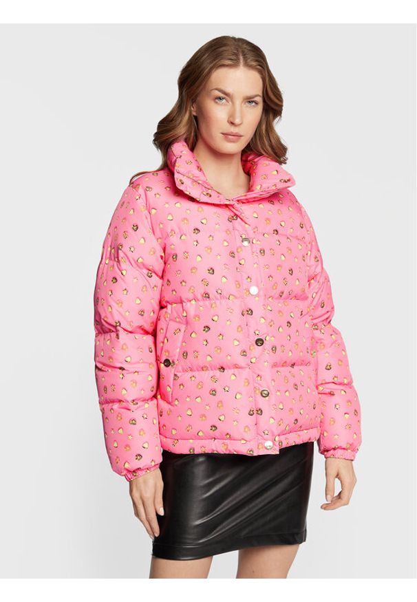 Chiara Ferragni Kurtka puchowa 73CBUD05 Różowy Regular Fit. Kolor: różowy. Materiał: syntetyk