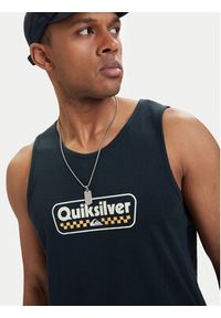 Quiksilver Tank top Starting Grid EQYZT08309 Granatowy Regular Fit. Kolor: niebieski. Materiał: bawełna #4