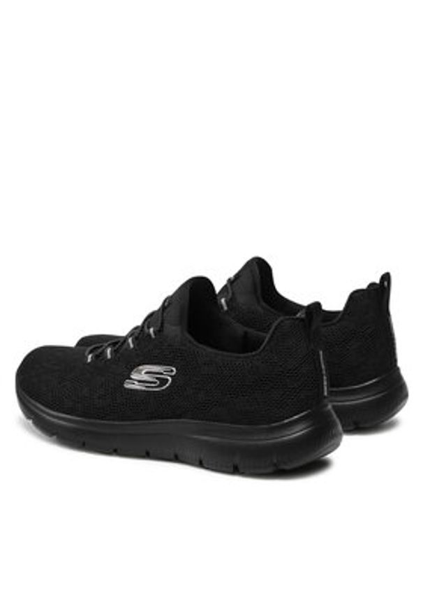 skechers - Skechers Sneakersy Leopard Spot 149037/BBK Czarny. Kolor: czarny. Materiał: materiał