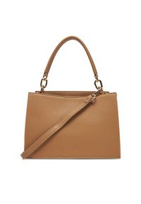 TOMMY HILFIGER - Tommy Hilfiger Torebka Th Her Mini Tote AW0AW17190 Brązowy. Kolor: brązowy. Materiał: skórzane