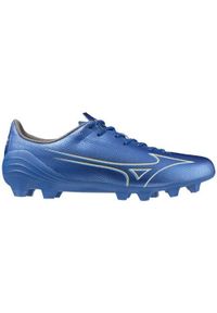 Buty piłkarskie męskie Mizuno Alfa Select Fg. Zapięcie: sznurówki. Kolor: niebieski, wielokolorowy, biały. Materiał: materiał. Szerokość cholewki: normalna. Sport: piłka nożna