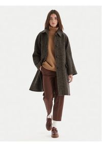 Weekend Max Mara Płaszcz wełniany Pitone 2525016112 Brązowy Regular Fit. Kolor: brązowy. Materiał: wełna #6