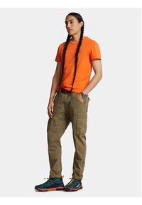 Polo Ralph Lauren T-Shirt 710671438359 Pomarańczowy Custom Slim Fit. Typ kołnierza: polo. Kolor: pomarańczowy. Materiał: bawełna #3