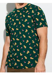 Sinsay - Bawełniana koszulka z motywem świątecznym - zielony. Kolor: zielony. Materiał: bawełna. Styl: wizytowy #1
