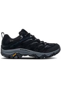 Buty turystyczne męskie Merrell Moab 3 GTX. Kolor: czarny, czerwony, wielokolorowy. Materiał: skóra. Szerokość cholewki: normalna. Technologia: Gore-Tex