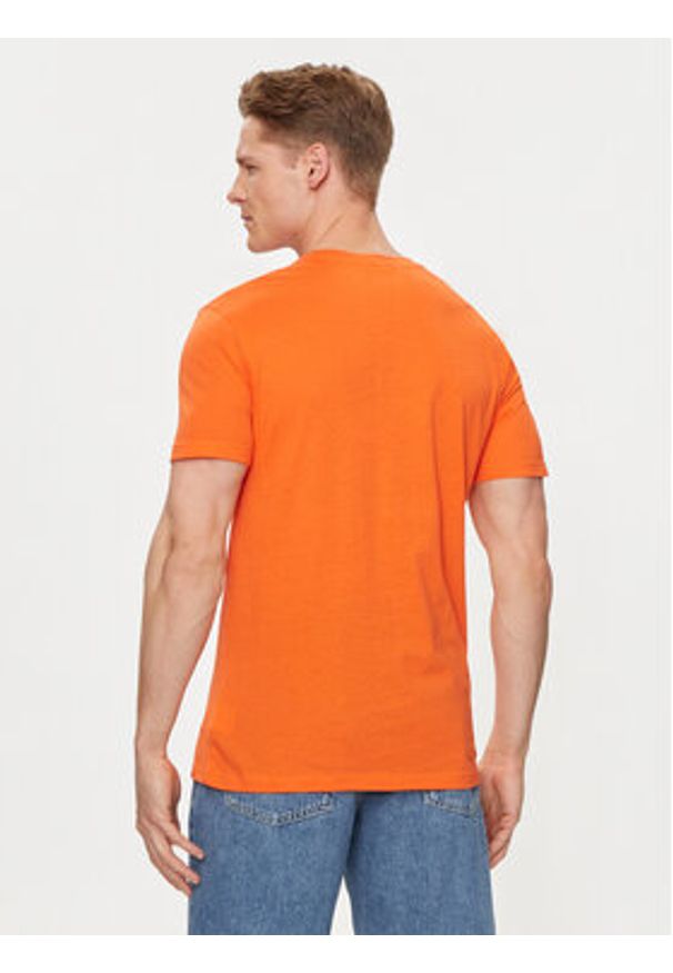 United Colors of Benetton - United Colors Of Benetton T-Shirt 3P7XU108X Pomarańczowy Regular Fit. Kolor: pomarańczowy. Materiał: bawełna
