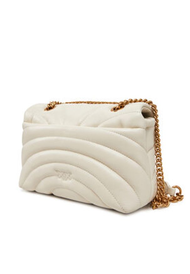 Pinko - PINKO Torebka Love Puff Mini Cl AI 24-25 PLTT 100039 A1EX Écru. Materiał: skórzane
