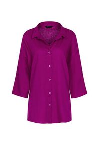 Triumph Koszulka piżamowa Summer Wear 10227228 Różowy Regular Fit. Kolor: różowy. Materiał: wiskoza, len #4