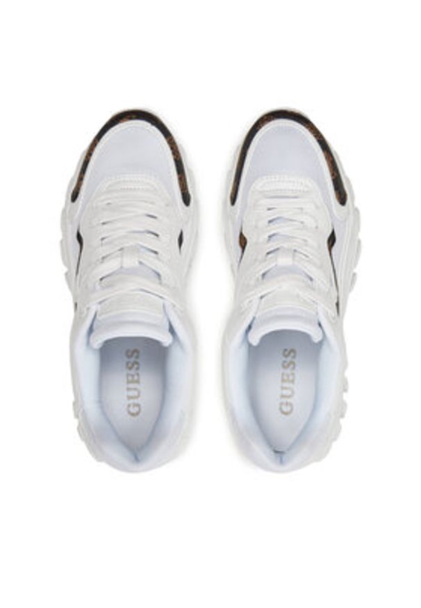 Guess Sneakersy Nowah FLTNOW FAL12 Biały. Kolor: biały. Materiał: skóra
