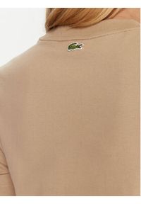 Lacoste T-Shirt TF0355 Beżowy Regular Fit. Kolor: beżowy. Materiał: bawełna #4