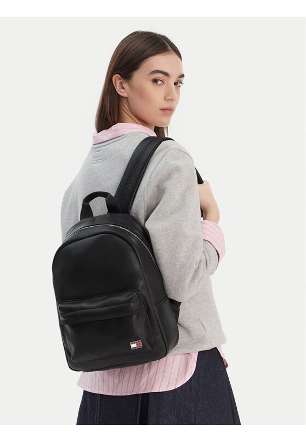 Tommy Jeans Plecak Tjw Daily Elevated Backpack AW0AW18086 Czarny. Kolor: czarny. Materiał: skóra