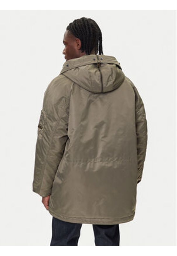 Hugo - HUGO Parka Makaro2541 50546236 Beżowy Regular Fit. Kolor: beżowy. Materiał: syntetyk