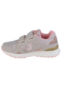 Buty do chodzenia dla dzieci Joma 6100 JR 2225. Zapięcie: rzepy. Kolor: wielokolorowy, różowy, beżowy, szary. Materiał: materiał, syntetyk. Szerokość cholewki: normalna. Sport: turystyka piesza
