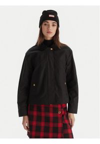 Hunter Kurtka przejściowa Leith HARW0065251 Czarny Oversize. Kolor: czarny. Materiał: bawełna