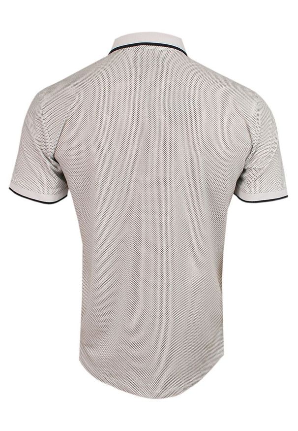 Pako Jeans - Biało-Czarna Koszulka POLO z Lamówką, Męska, Krótki Rękaw -PAKO JEANS- T-shirt, w Kropki, Groszki. Okazja: na co dzień. Typ kołnierza: polo. Kolor: czarny, biały, wielokolorowy. Materiał: bawełna. Długość rękawa: krótki rękaw. Długość: krótkie. Wzór: kropki, grochy. Styl: casual
