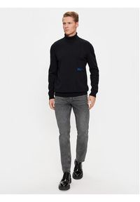 Karl Lagerfeld Jeans - KARL LAGERFELD Golf Klj Lightweight Turtleneck 236D2000 Czarny Slim Fit. Typ kołnierza: golf. Kolor: czarny. Materiał: syntetyk