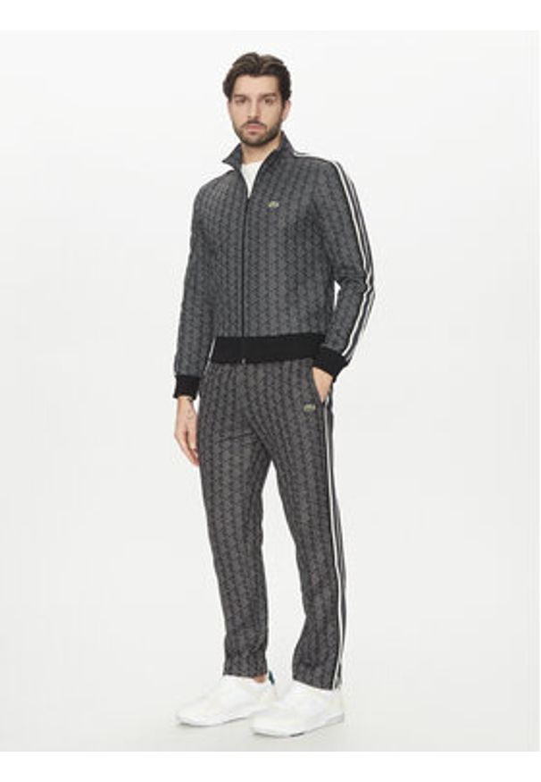 Lacoste Bluza SH1368 Szary Regular Fit. Kolor: szary. Materiał: bawełna, syntetyk