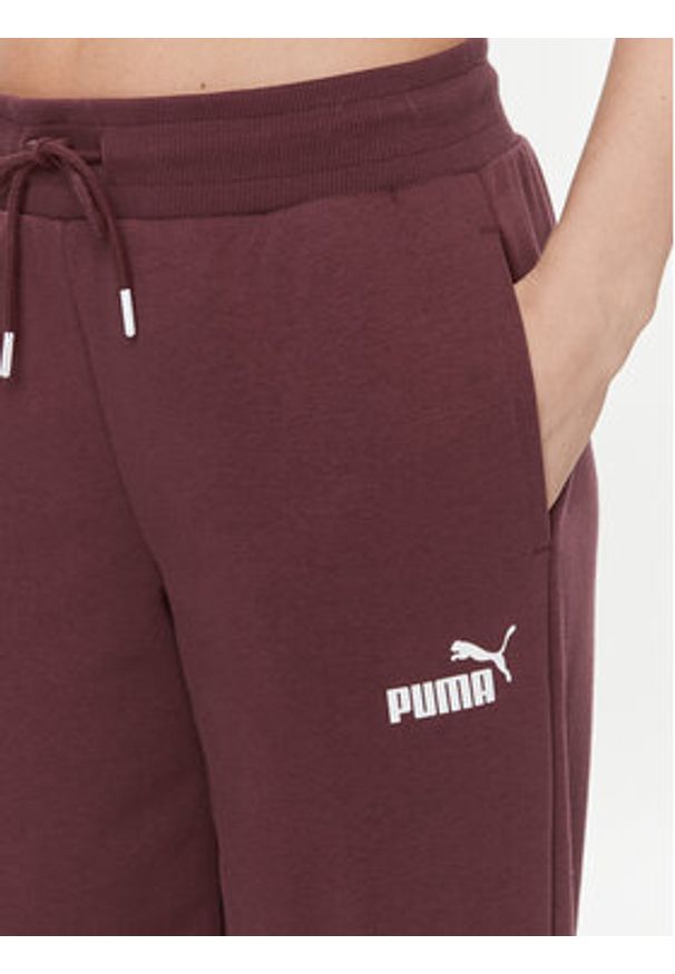 Puma Spodnie dresowe Puma Power Cat 673978 Bordowy Regular Fit. Kolor: czerwony. Materiał: syntetyk, bawełna