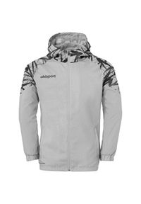 UHLSPORT - Tkana bluza z kapturem dla dzieci Uhlsport Goal 25 Evo. Typ kołnierza: kaptur. Kolor: czarny, szary, wielokolorowy