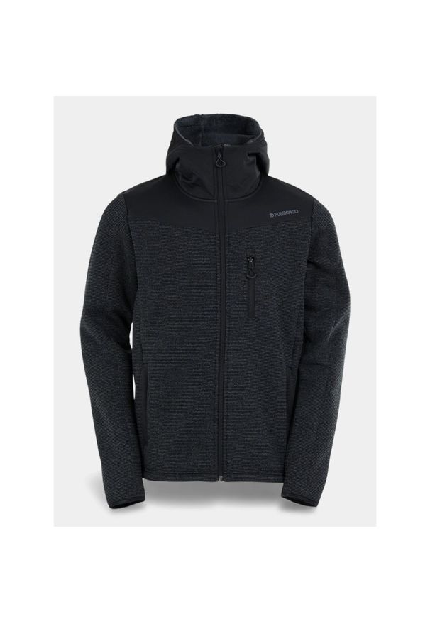 FUNDANGO - Sweter męski Fundango Ashford. Kolor: szary, wielokolorowy, czarny. Materiał: polar. Sezon: zima. Sport: turystyka piesza