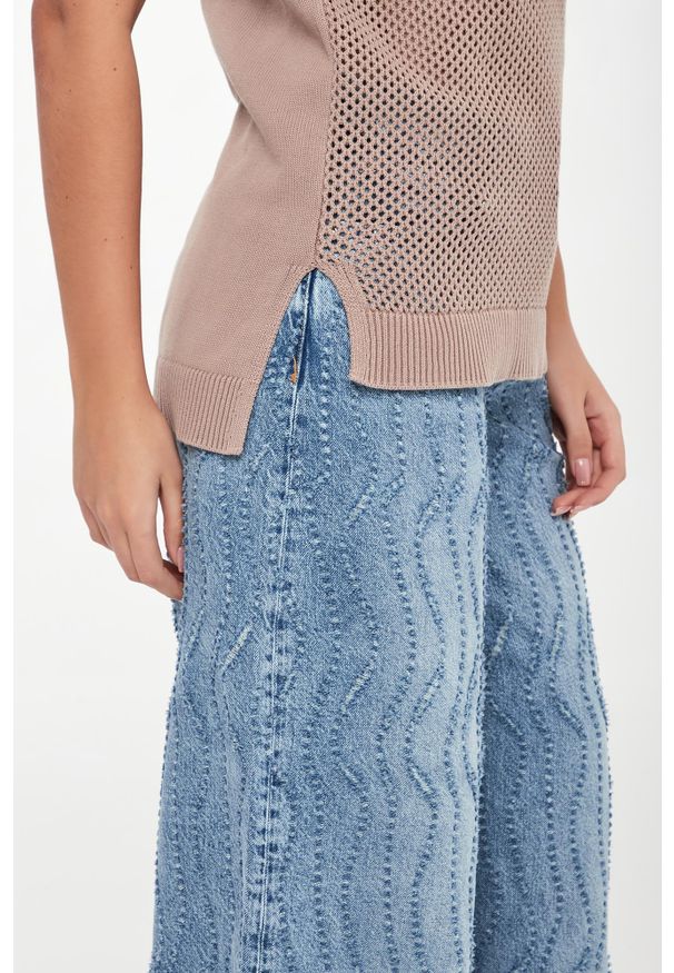 Liu Jo - Sweter damski bez rękawów LIU JO. Długość rękawa: bez rękawów