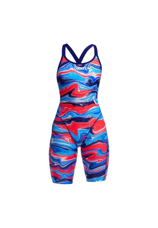FUNKITA - Strój kąpielowy z nogawkami damski Funkita Wave Craze Fast Legs. Kolor: wielokolorowy. Materiał: poliester. Wzór: nadruk