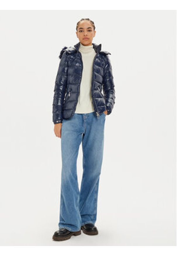 Tommy Jeans Kurtka puchowa DW0DW19926 Granatowy Regular Fit. Kolor: niebieski. Materiał: syntetyk