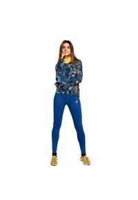 NESSI SPORTSWEAR - Legginsy do biegania Damskie Nessi Sportswear Regular Z Pasem Pro Shiny. Kolor: niebieski #1