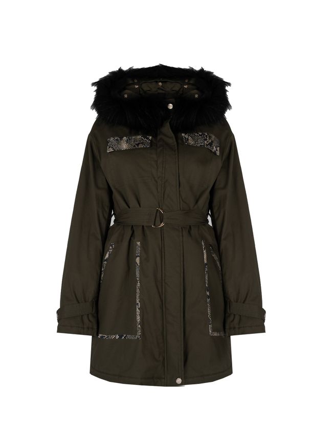 Liu Jo Kurtka | WF1334 TM085 | Kobieta | Wojskowa Zieleń. Okazja: na co dzień. Materiał: bawełna, elastan. Styl: militarny