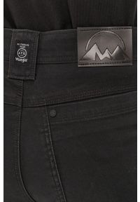 Wrangler - Spodnie ATG. Kolor: czarny. Materiał: tkanina, materiał. Wzór: gładki #3