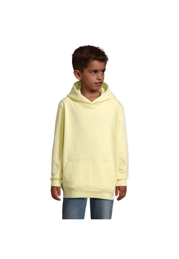 SOL'S - Bluza Z Kapturem Condor Dla Dzieci. Typ kołnierza: kaptur. Kolor: żółty