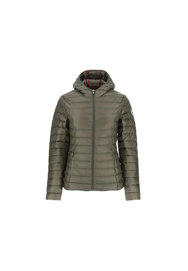 Jott - Damska kurtka z kapturem JOTT Nico Noos. Typ kołnierza: kaptur. Kolor: zielony. Materiał: puch