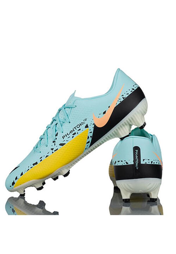 Korki piłkarskie męskie Nike Phantom GT2 Academy na trawę. Kolor: niebieski. Materiał: syntetyk, materiał, tkanina. Sport: piłka nożna